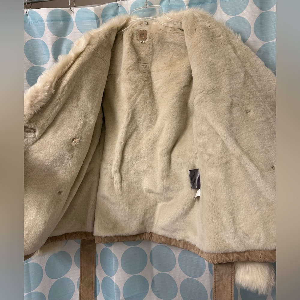 Wilson’s Leather Suede Jacket with Faux Fur, Tan, Size S - Picture 5 of 6
